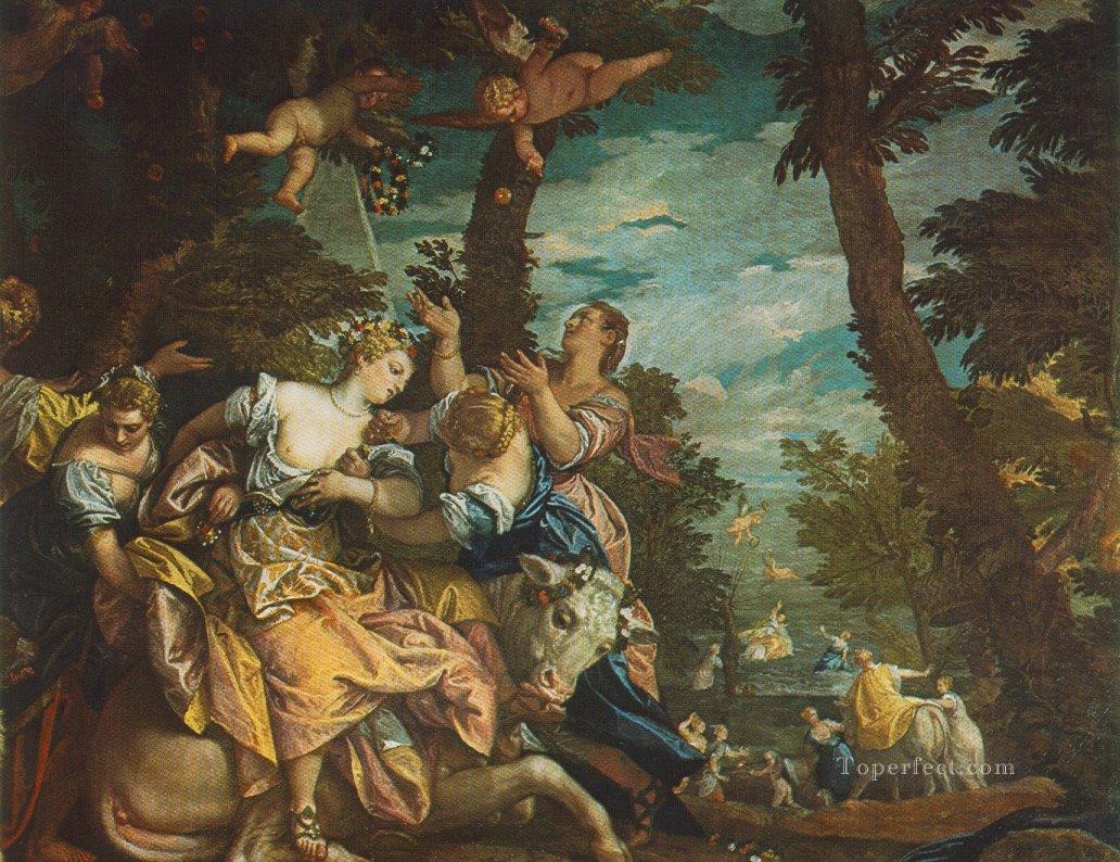 El rapto de Europa Renacimiento Paolo Veronese Pintura al óleo